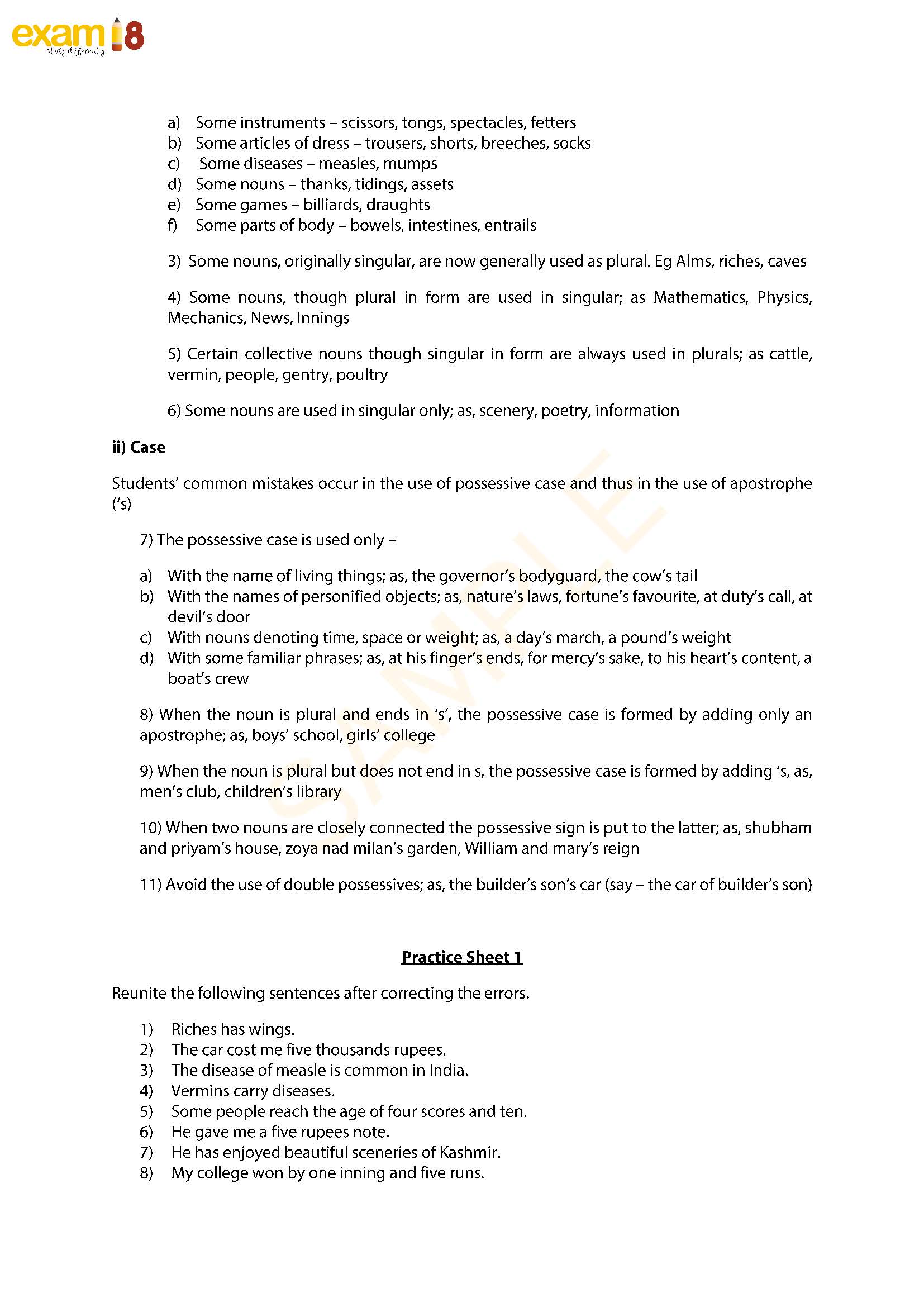 english grammar worksheets for class 10 cbse